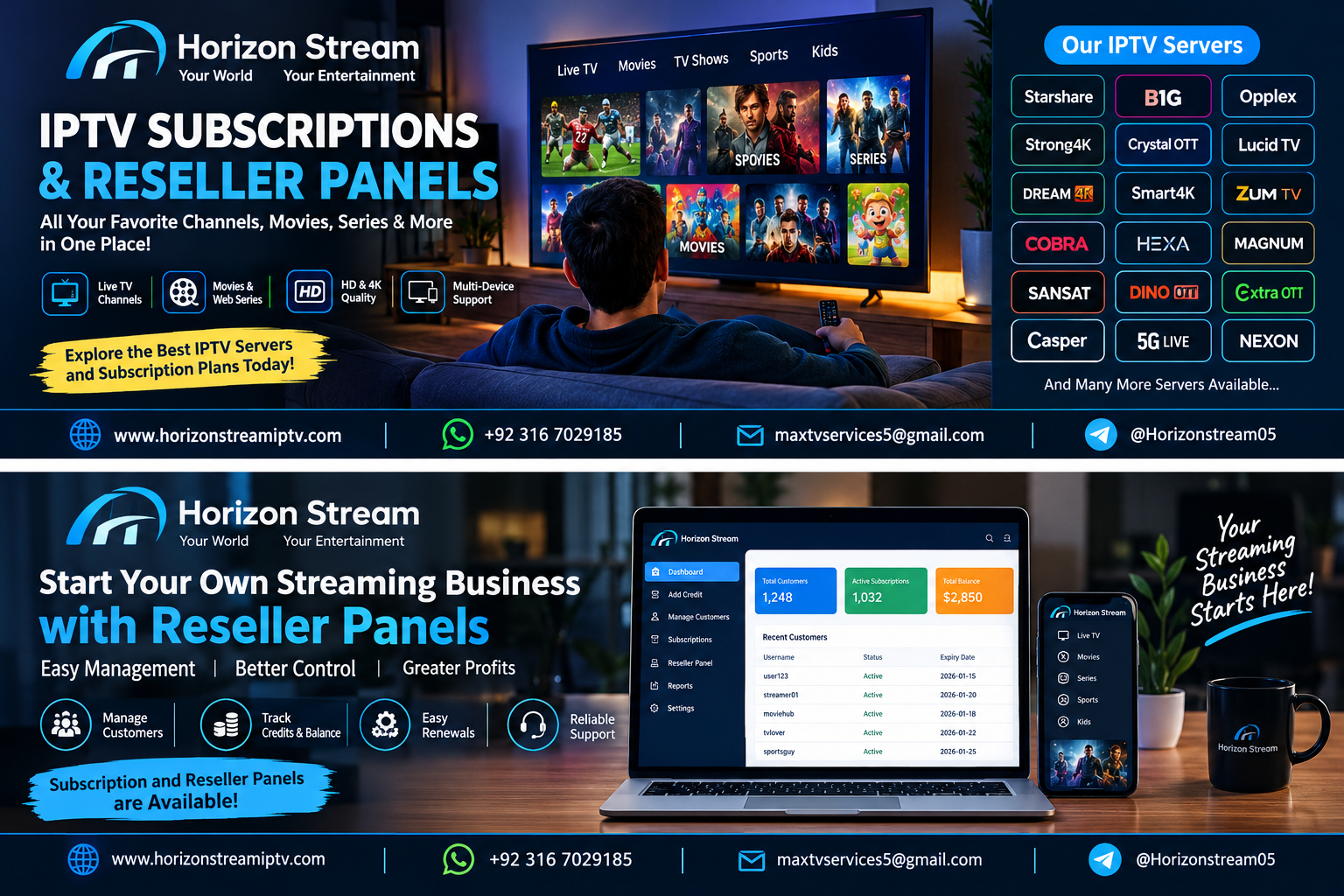 IPTV Subscriptions and Reseller Panels: Explore Streaming Solutions with Horizon Stream